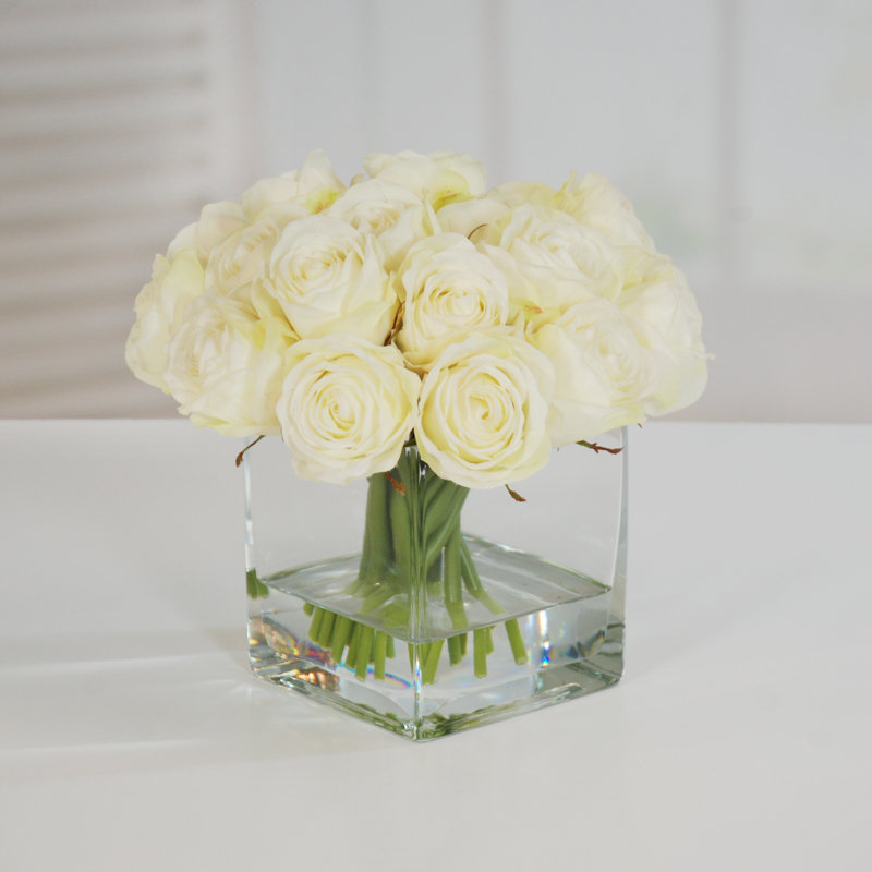 Artificial Roses Floral Arrangements in Vase