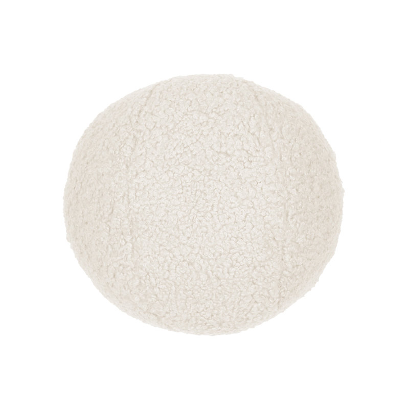 Poodle Ball Pillow Cover & Insert, Square 10", Ivory