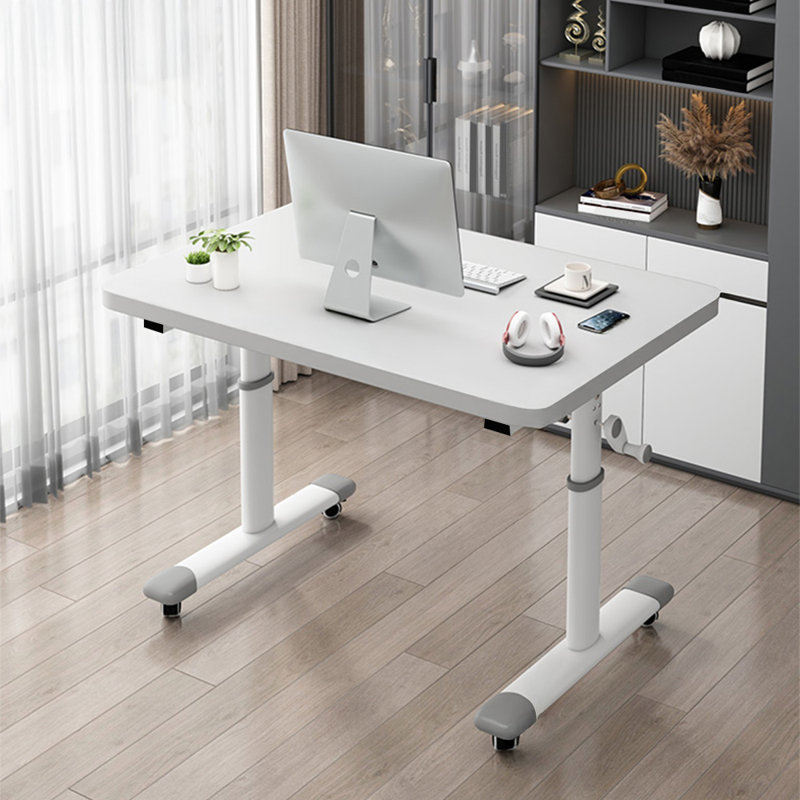 Adjustable Height Modular Iron Computer Desk, 80" W x 60" D