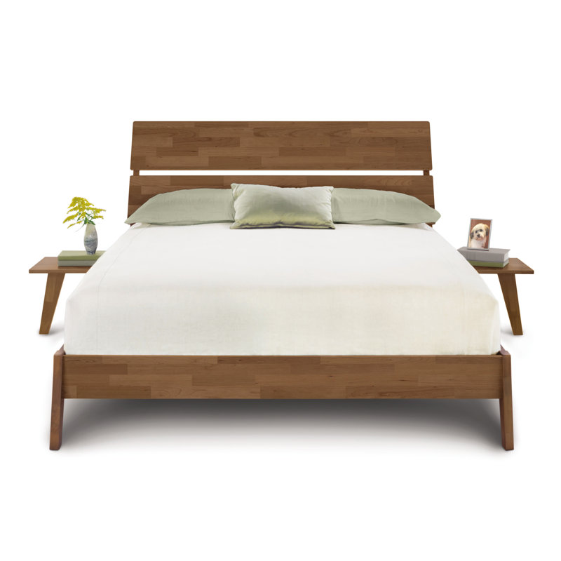 Linn Solid Wood Bed, King, Natural Oak