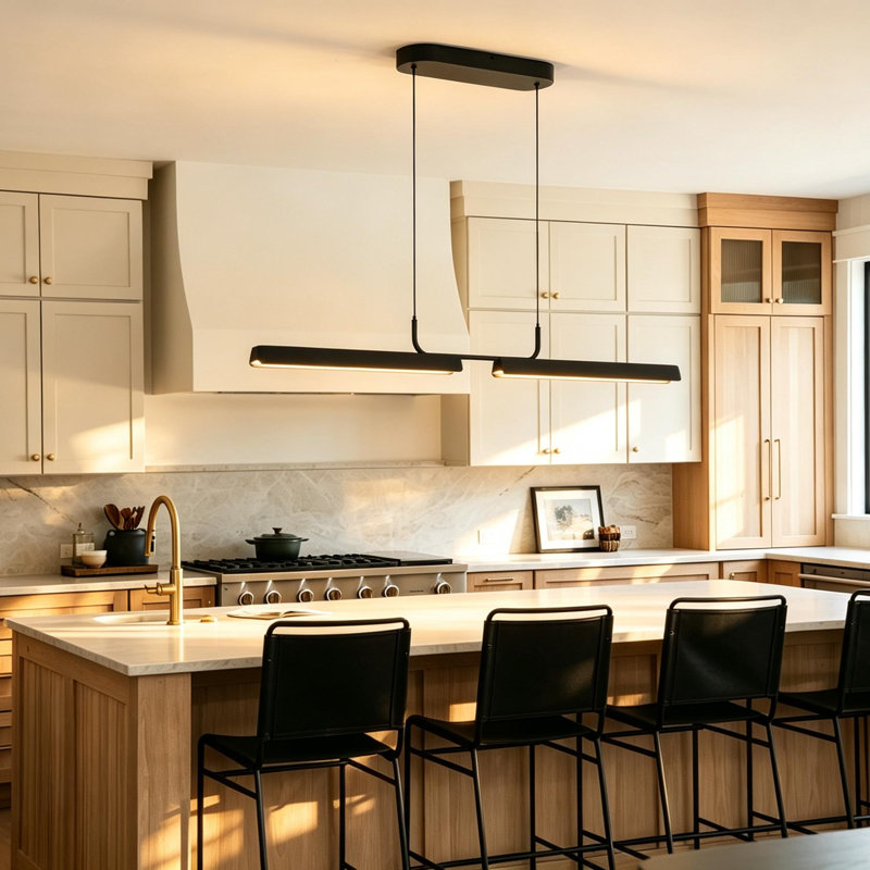 Burcker LED Light Aluminum Kitchen Island Pendant Light