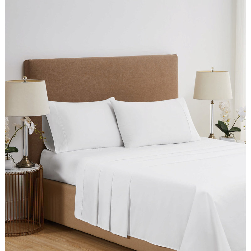 Vince Camuto 1200TC CVC Cooling Sheet Set, Queen Sheet Set with 1 Fitted Sheet, White