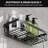 Self Adhesive Black Bathroom Shelves Basket