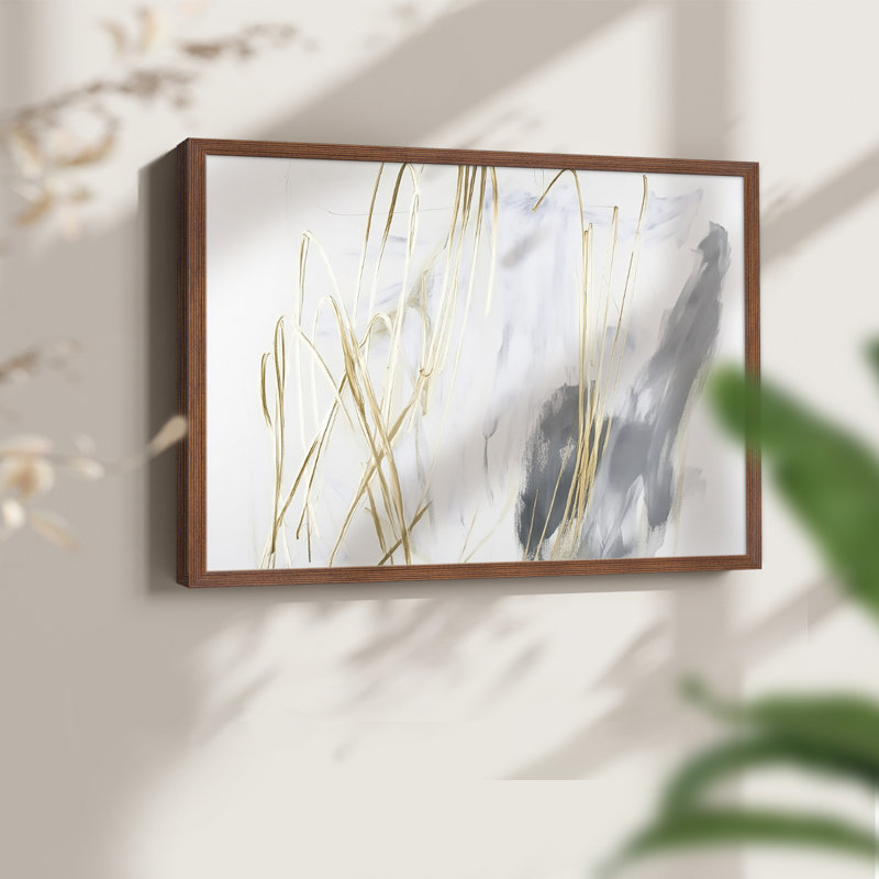 Série abstraite XXI, reproduction encadrée, Noyer, H 16 po x l 20 po