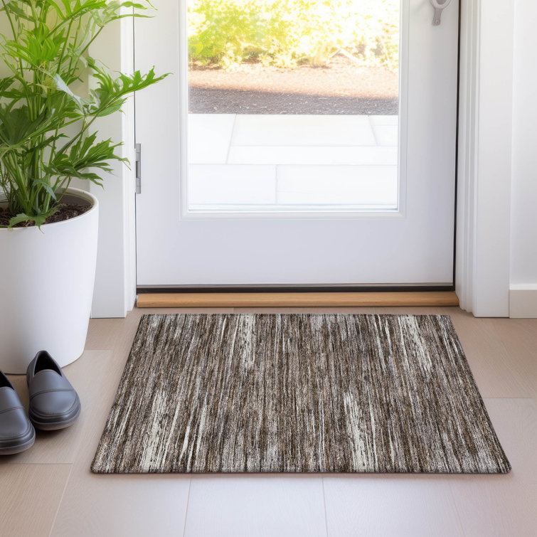 Premium Machine Washable Prisco Brown Rug