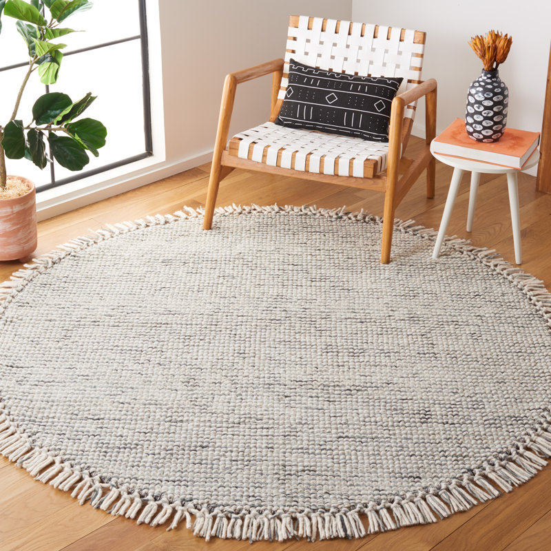Tapis vert sauge / ivoire Kata 902, Rond 6 pi