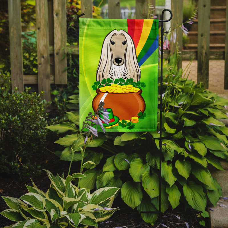 Drapeau de jardin Arella St. Patrick's, Lévrier afghan