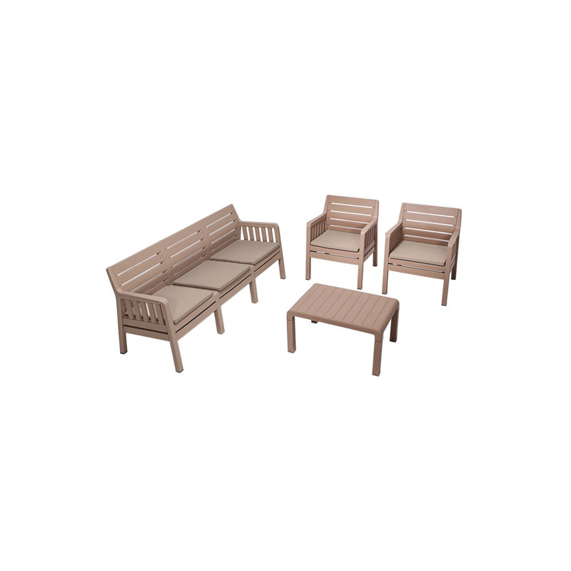 Cardamom Outdoor Table Set, Beige