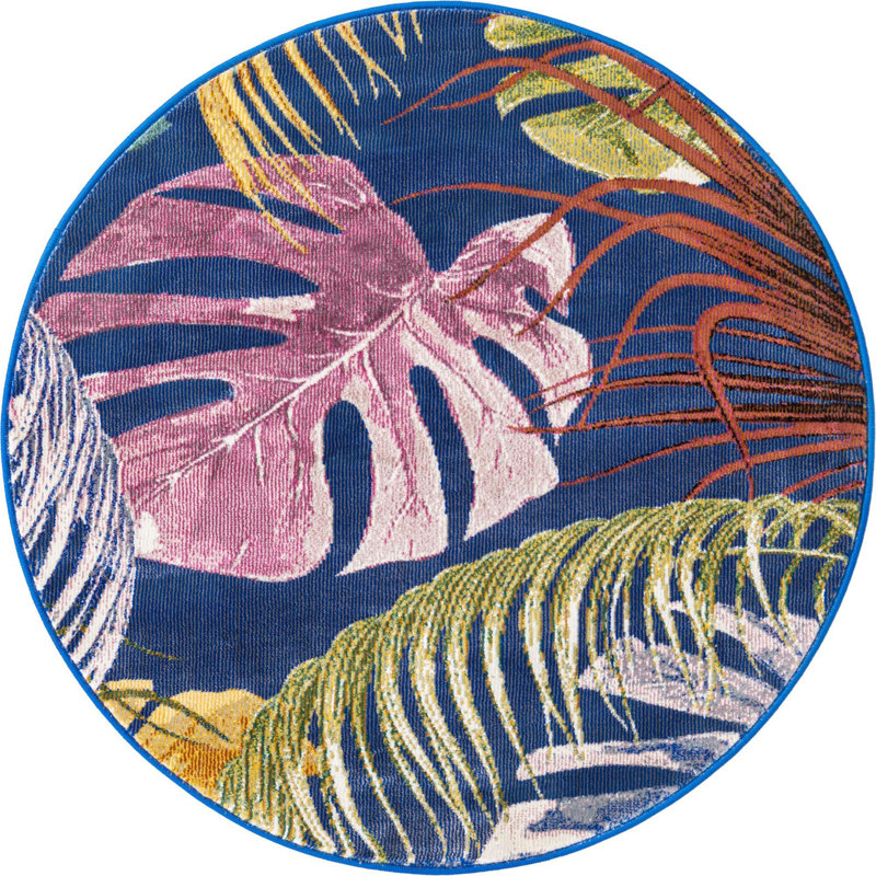 Floral Indoor Rug, Round 3'3"