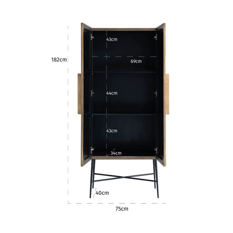 3 - Shelf Storage Cabinet