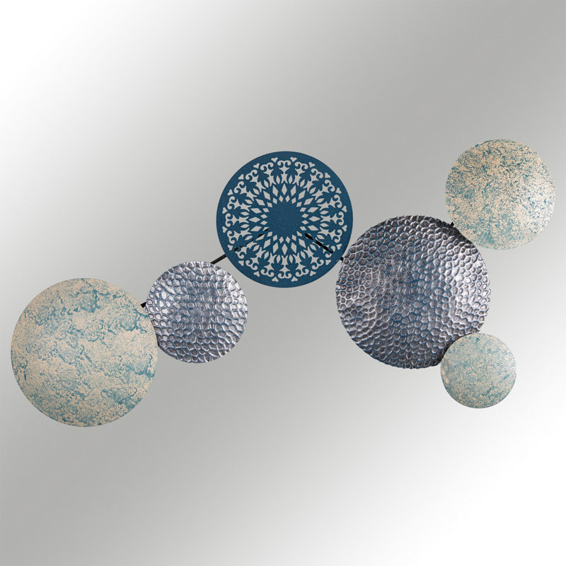 Hand-Painted Decorative Metal Wall Accessory, 33.5 x 3.5 x 16.9 Inches | 100% Metal Construction, Thickness: 0.03 Inches | Unique Color Variations for Stylish Home Decor, Perfect for Living Room & Office Decor