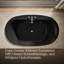 Underscore Oval 72-In X 42-In Heated Bubblemassage Air Bath With Whirlpool, Center Drain-1393785256