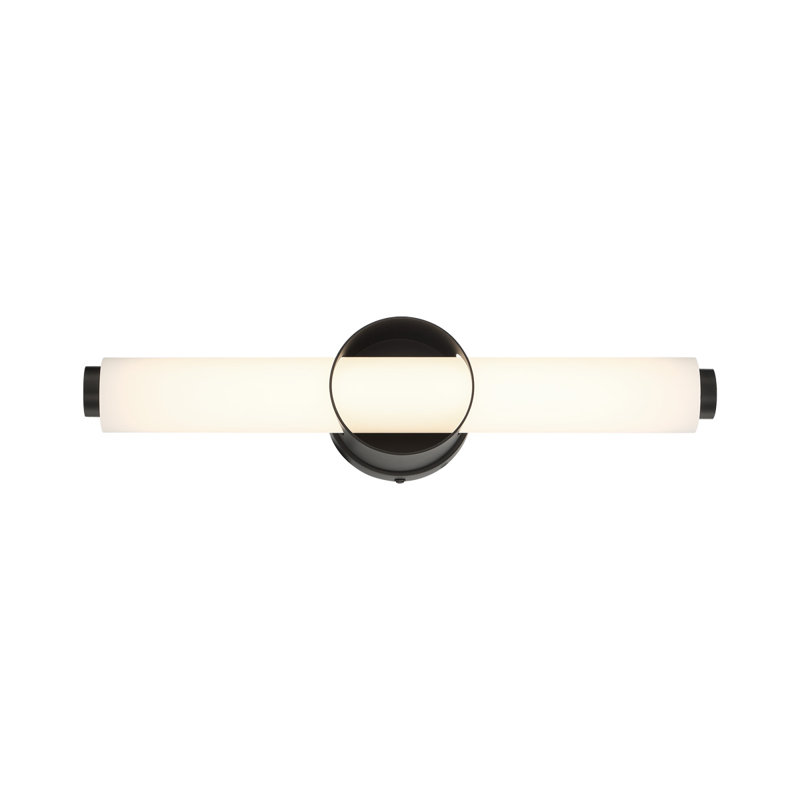 Barre d'éclairage de salle de bain 1 lumière DEL à intensité variable, Noir