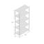 Bibliothèque étagère en métal H 63 po x l 29,88 po Macon-33392100