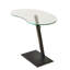 Table en C à hauteur ajustable Elara avec plateau en verre trempé