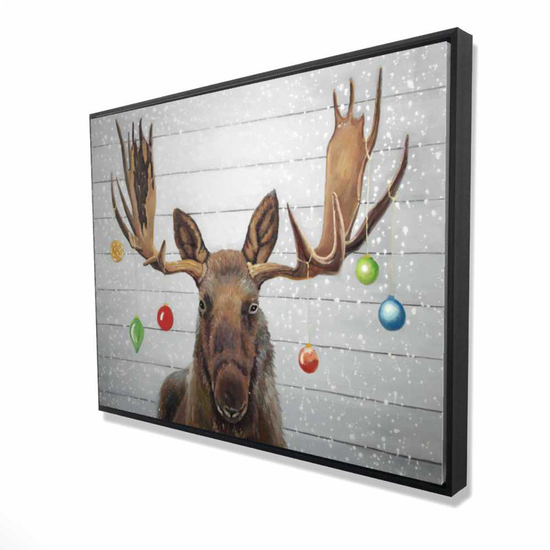 Moose has - Rustic Animals Framed Canvas Decor