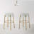 Upholstered Counter Stool with Metal Frame-734795360-734795364
