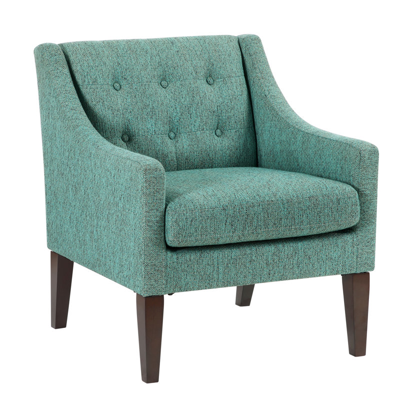 Chaise d'appoint moderne et base en contreplaqué - structure de coussins réversibles, Vert