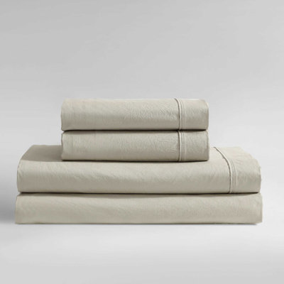 Calvin Klein Washed Cotton Percale Sheet Set