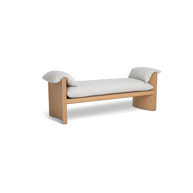 Katelyn White Oak Bench
