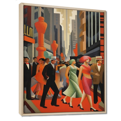 Art déco rétro City Life - Décoration murale mode femme