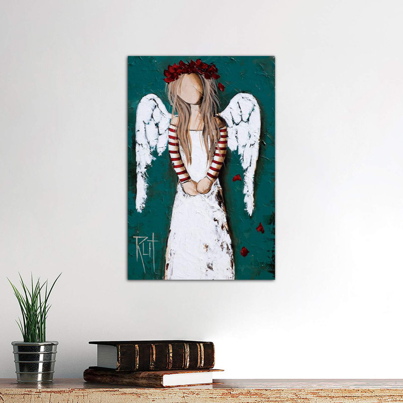 Feathery - Wrapped Canvas Painting Print, 66.04 cm H x 45.72 cm W x 3.175 cm D