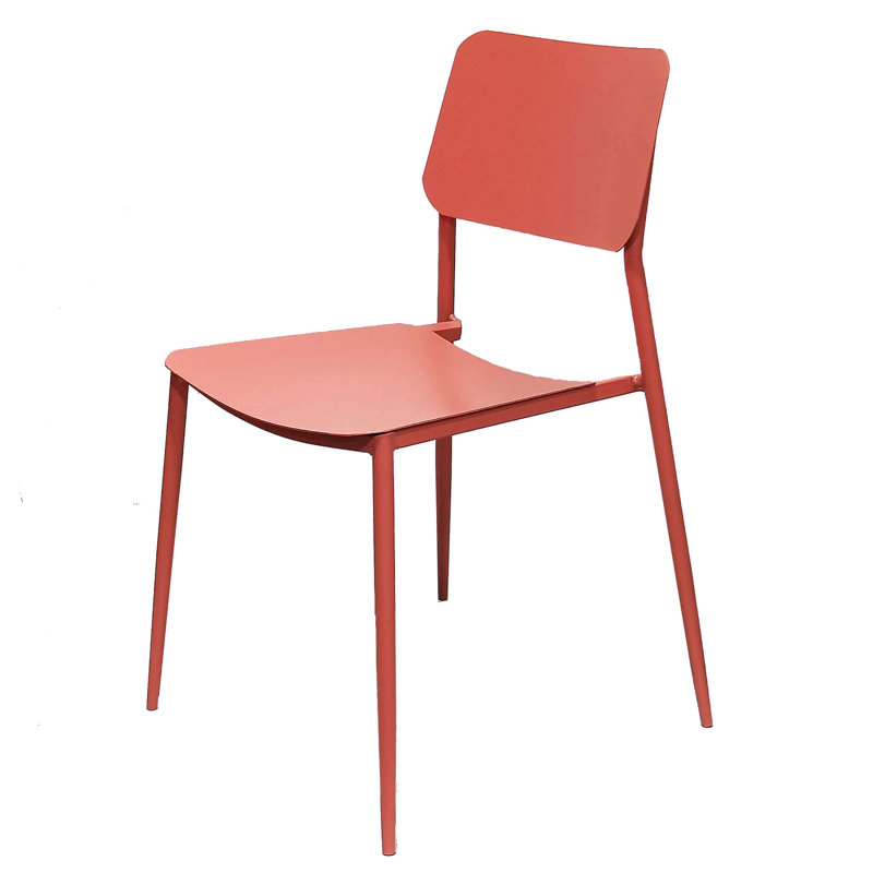 Gainey Armless Stacking Chair, Red
