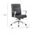 Avery Rolling Conference Armchair, Chrome, Commercial Rated Black Vinyl