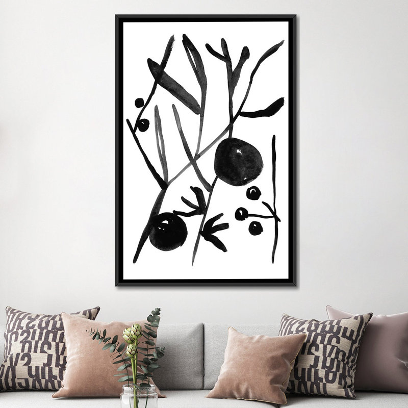 « graze i », reproduction sur toile, H 26 po x l 18 po x P 1,5 po, Toile encadrée noire, Pas de tapis