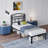 14 Inch Metal Bed Frame With Headboard And Charging Station No Box Spring Needed-107361070