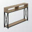 Table d'appoint à finition brune avec pieds en métal noir H 30,31 po x l 46,98 po x P 8,88 po Barteau-218837093