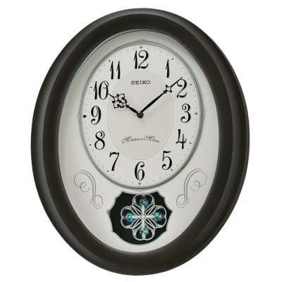 QXM606NLH Melodies In Motion Clock, Brown
