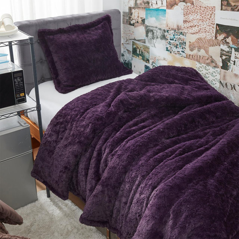Coma Inducer Wriggle With It Dark Purple Oversized Comforter Set, Twin Extra Long Comforter + 1 Standard Sham 