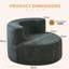 One Seater Compressed Round Curved Lounge Chair-137515522