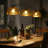 Aissa 3-Light 45.3'' Dimmable Modern Kitchen Island Linear Mercury Glass Pendant