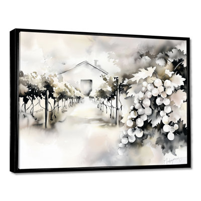 Paysage de perchoir de vignoble en Italie - impression murale vignoble