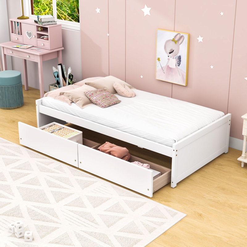 Casstown Twin Daybed with Two Drawers, White