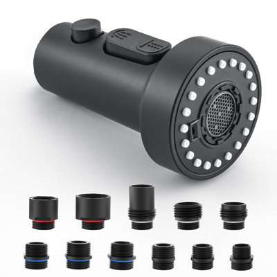 Pièces de rechange pour douchette extractible pour robinet de cuisine 3 modes avec 11 adaptateurs