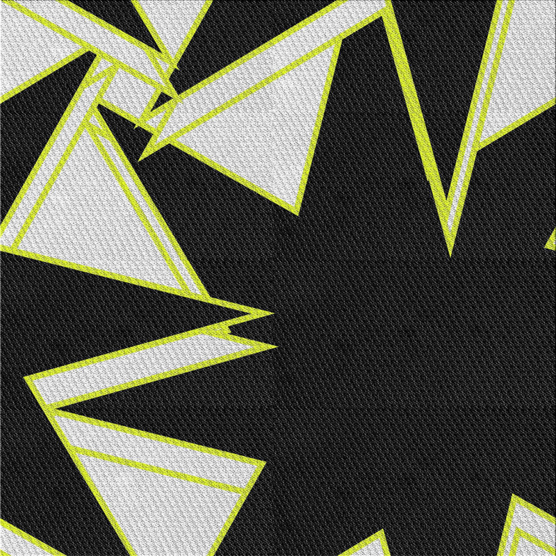 Noir Tapis décoratif, Carré 4 pi