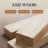 Nut-brown Straight Solid Wood Bar Table