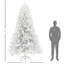 Arbre de Noël artificiel de 9 pi de hauteur, arbre de Noël non éclairé avec 2132 pointes de branches, ouverture automatique, base en acier, décoration des Fêtes pour le bureau personnel-1887352939