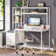 Bureau d'ordinateur 55 pouces avec huche