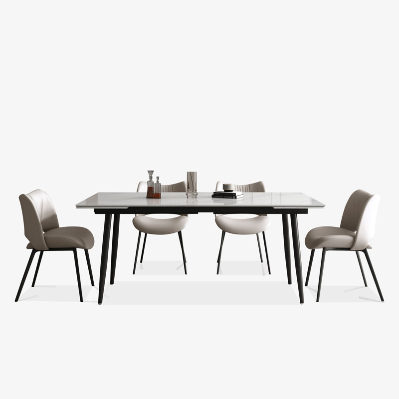 Madlaina Dining Table And Chairs Set, 11 Piece Dining Set, White