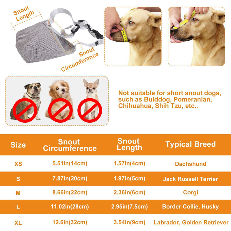 Couvre-gueule ajustable pour chien