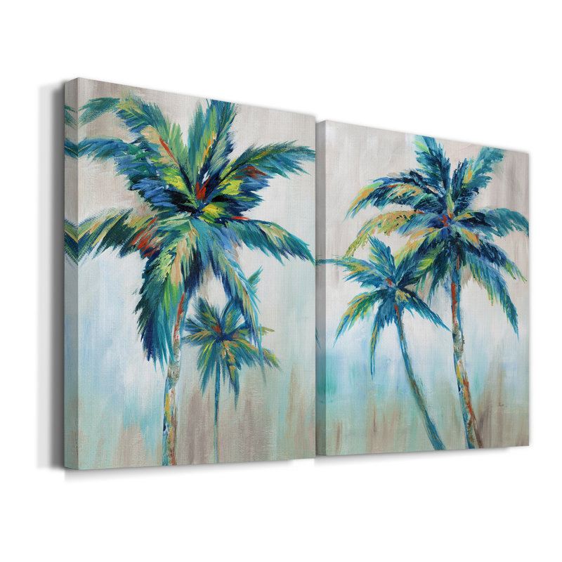 Bright Breeze I Watercolor Painting Print Set Designed by J Paul, 32" H x 48" W, Wrapped Canvas, No Frame