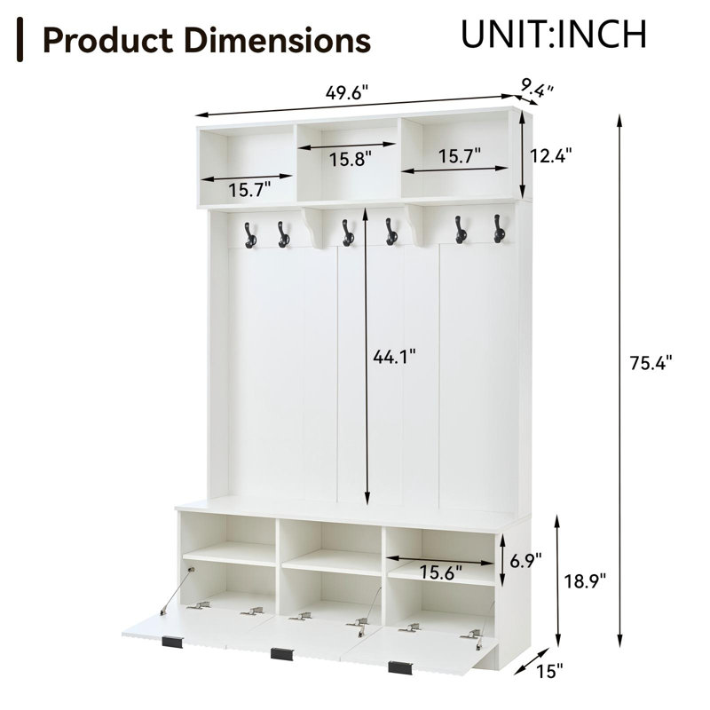 Portemanteaux minimaliste blanc chaud