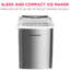 Machine à glaçons Frigidaire avec 26 lb Capacité, machine à glace de comptoir avec fenêtre transparente