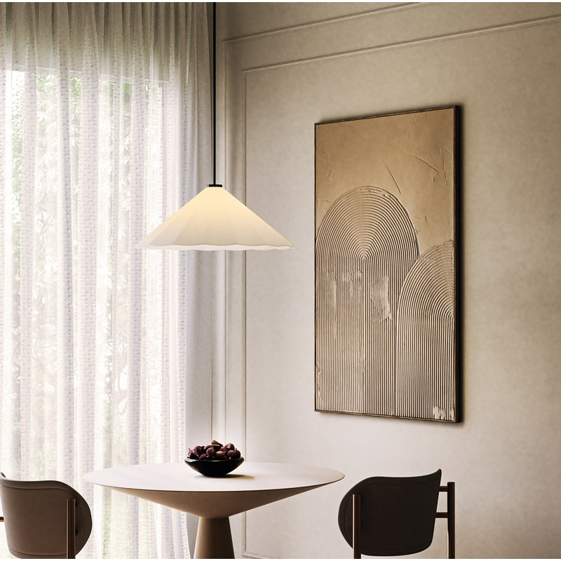 Yuridia 1 - Light Single Pendant, Matte Black, 8.25"H x 20.50"W x 20.50"D