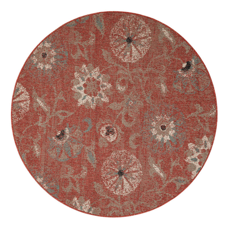 Tapis d'extérieur botanique, Rond 6 pi 1 po