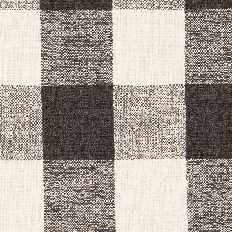 Coussin Birch Lane Cleveland, Polyester, Noir à carreaux
